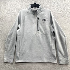The North Face Canyonlands 1/2 Zip Pullover Shirt Mens Size Large Gray Zip Logo